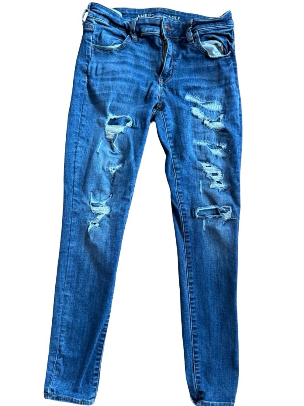American Eagle Next Level Stretch Jegging Distressed Size 8 Regular